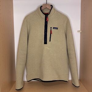 FLAWLESS Patagonia Retro Pile Pullover Cream STY22810 Men’s Medium